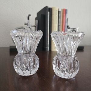 Small Crystal Vase Set